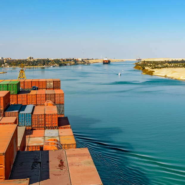 Containership in the Suez Canal